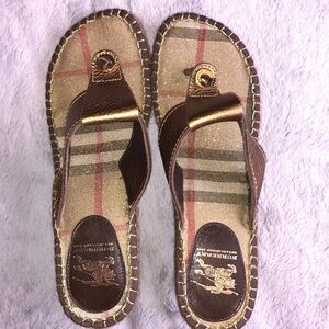 Burberry Nova Check Espadrille Wedges EU 39